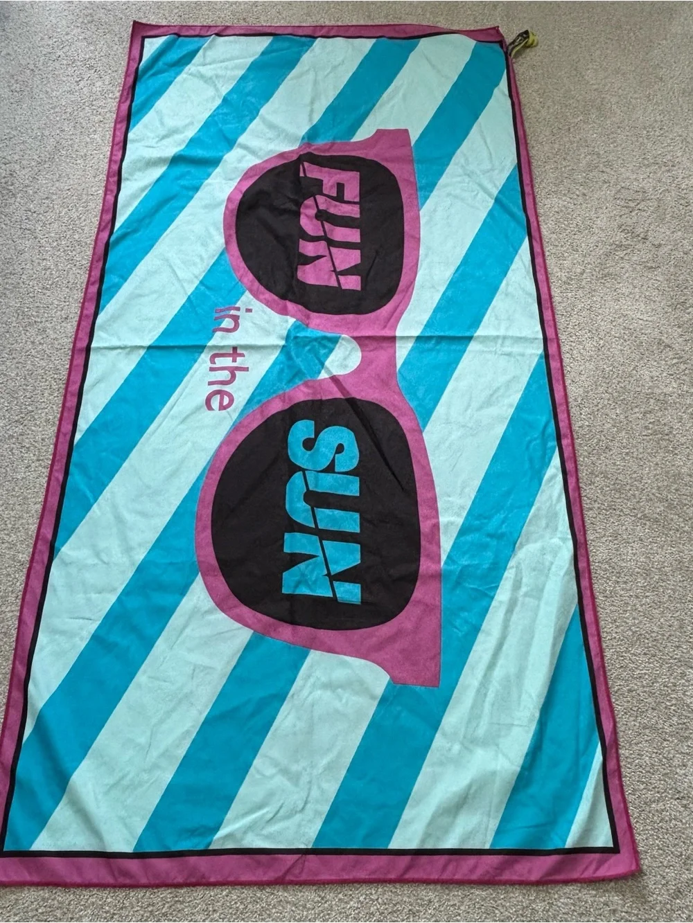 Kids' Pink & Blue 'Fun in the Sun' Beach Towel